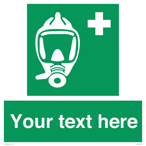 Custom sign safe condition Emergency escape breathing device